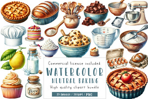 Neutral Baking Clipart, an Illustration by CreationArt