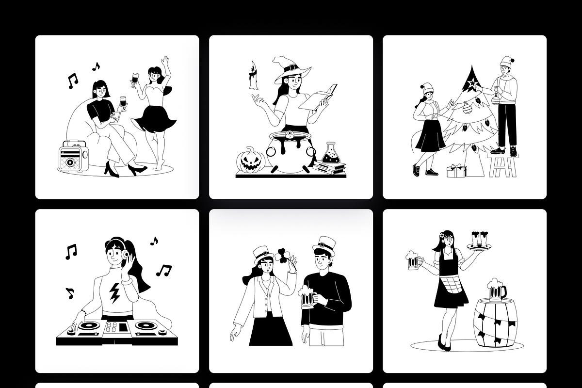 Animated Party and Celebration, a Person Illustration by Prosymbols (Photo 9 of 11)