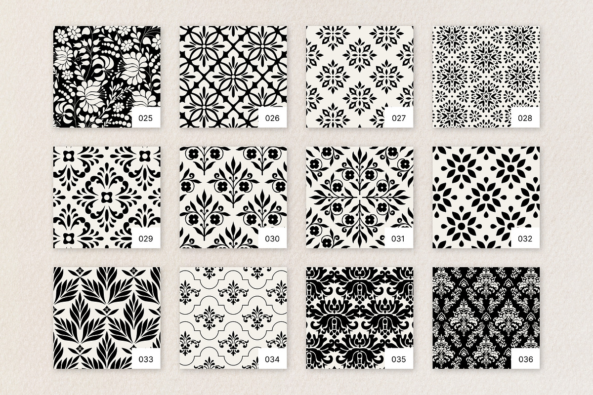 Seamless damask patterns., a Pattern Graphic by Getalo Viktoriia (Photo 5 of 13)