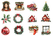 Classic Christmas Clipart, an Illustration by Designworld (Thumbnail 2 of 5)
