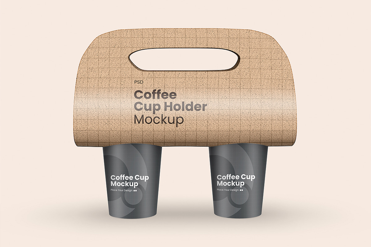 Coffee Cups Holder Mockup, a Product Mockup by graphypix (Photo 1 of 4)