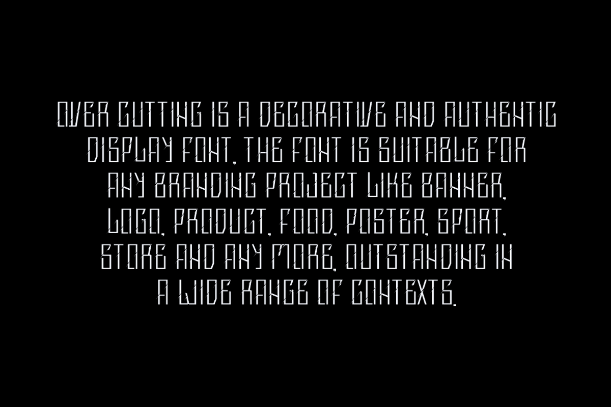 Over Cutting Font, a Blackletter Font by QR Design Studio (Photo 4 of 6)
