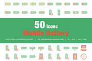 Mobile Battery Flat Style Icon, an Icon by sripfoto (Thumbnail 1 of 2)