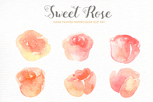 Sweet Rose Watercolor Clipart