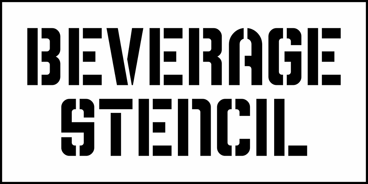 Beverage Stencil JNL, a Font by Jeff Levine Fonts (Photo 2 of 5)