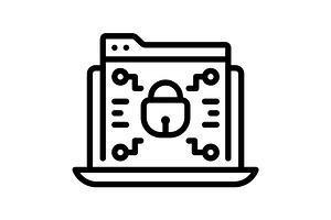Security safety black icon, an Outline Icon by Creative priyanka