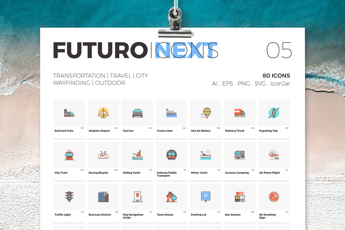 Futuro Next Icons / Travel Pack, an Outline Icon by Anatolii Babii (Photo 1 of 6)