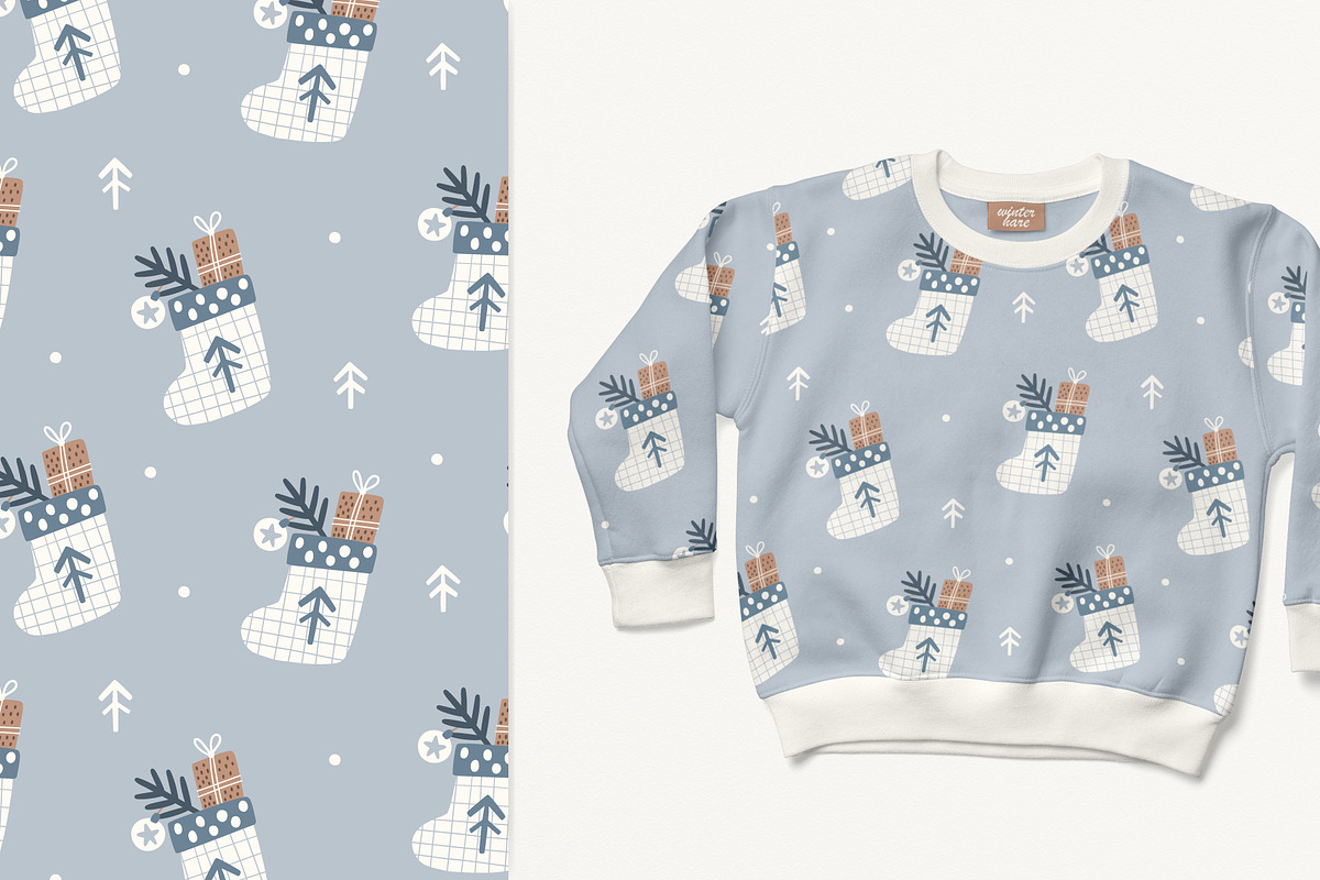 4 patterns for Christmas, a Pattern Graphic by Olena Kuznietsova (Photo 3 of 9)