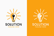 Solution Light Bulb Key Logo Design, a Branding & Logo Template by Signatoro (Thumbnail 1 of 3)