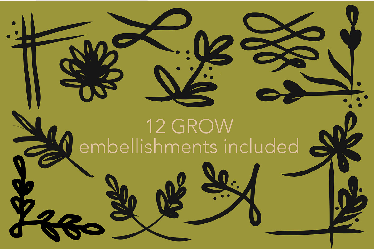 Grow - A Hand Drawn Display Cap Font preview 8