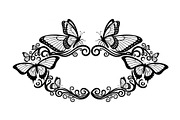 Butterfly Floral Vintage Frame Bundl, an Illustration by Creativeshirt (Thumbnail 48 of 51)