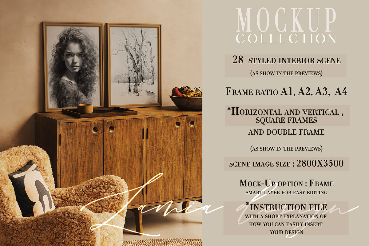 Warm Aesthetic Frame Mockup, a Household Mockup by LAMIA DESIGN (Photo 16 of 19)