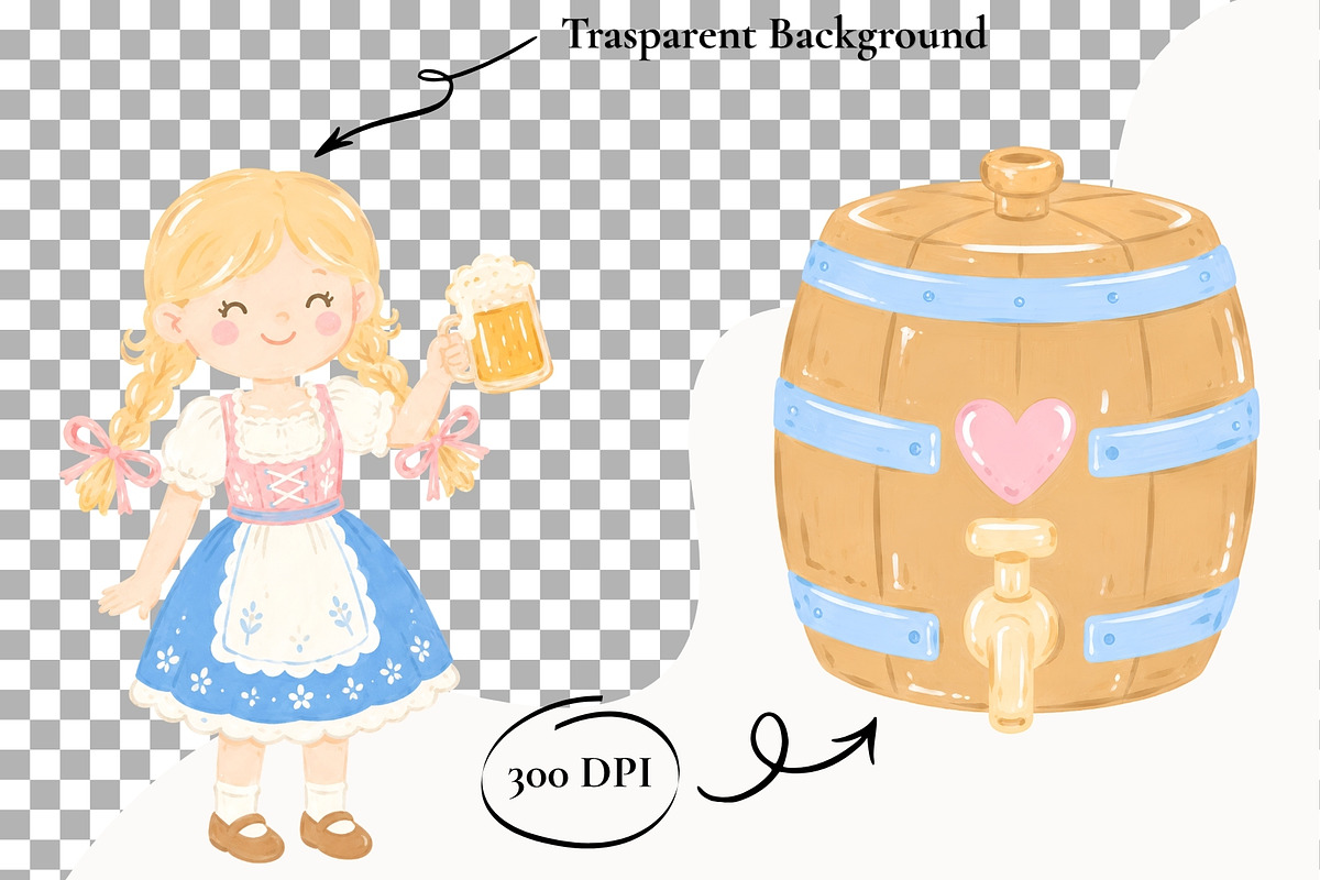 Oktoberfest Festival Clipart Autumn, a Seasonal Illustration by SugarCloudStudioArt (Photo 2 of 6)