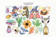 Watercolor Witchcraft Clipart, an Education Illustration by OllyKo Art (Thumbnail 2 of 8)