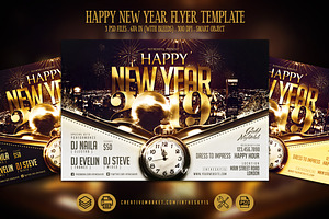 Happy New Year Flyer Template