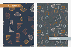 Scribbled Geometry Pattern Set