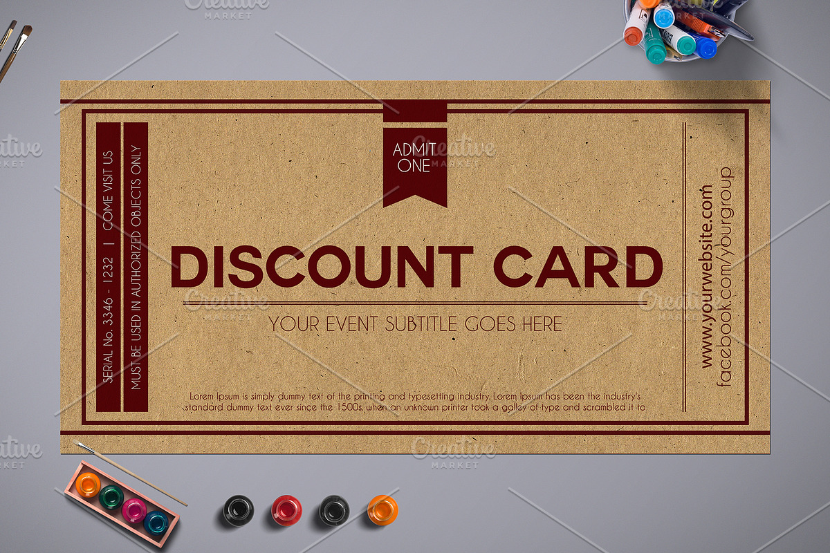 Multipurpose Retro Gift Voucher 01, a Card Template by Tzochko (Photo 6 of 8)