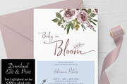 Baby in Bloom Baby Shower Invitation, an Invitation Template by Advaita Printables (Thumbnail 2 of 2)