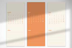 Coral Printable 2024 Calendar