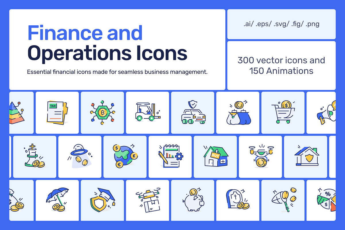 Finance and Operations Icons Bundle, a Duotone Icon by Creative Stall (Photo 1 of 11)