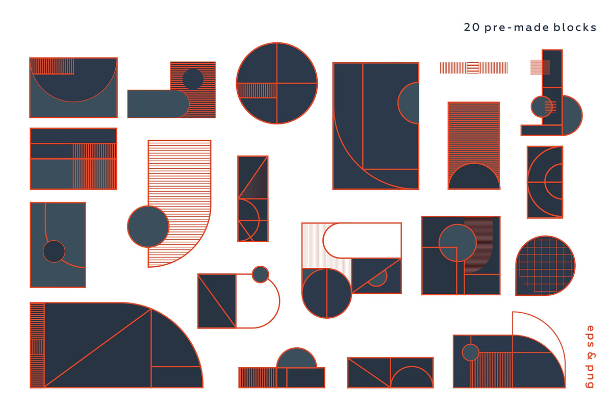 Modern geometric. Neo art deco set., a Pattern Graphic by lisa_kalev (Photo 8 of 10)