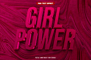 Girl Power 3D editable text effect, a Layer Style Add-On by Hello Muh (Thumbnail 1 of 2)