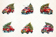 Christmas Truck tree Clipart, an Illustration by CreationArt (Thumbnail 2 of 5)