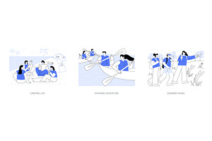 Nature adventure isolated cartoon, a Person Illustration by Visual Generation