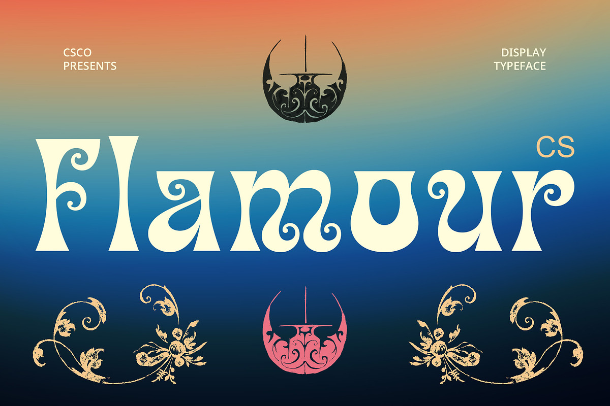 CS Flamour – Fantasy Font, a Sans Serif Font by Craft Supply Co. (Photo 1 of 8)