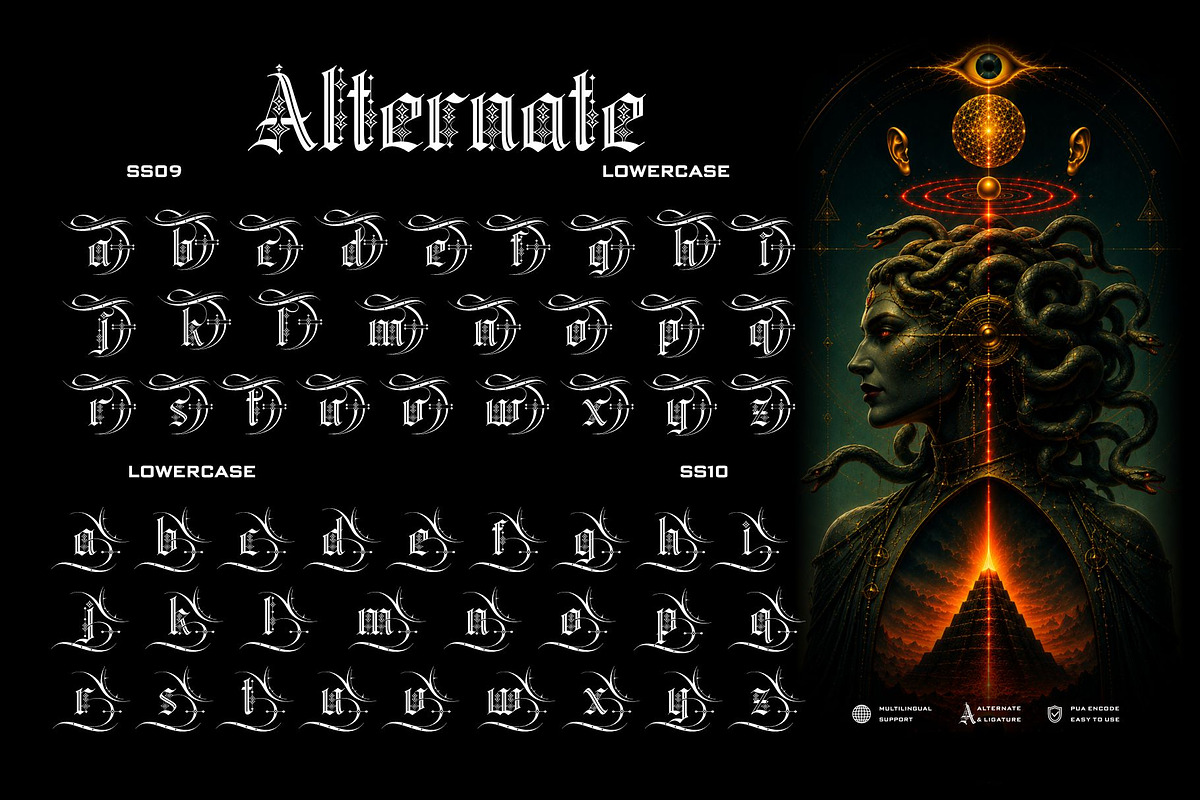 Magic Round Typeface, a Blackletter Font by alit design (Photo 16 of 18)