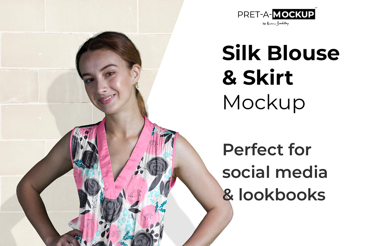 Silk Blouse and Skirt Mockup, a Books & Magazine Mockup by Pret-a-Mockup (Photo 1 of 7)