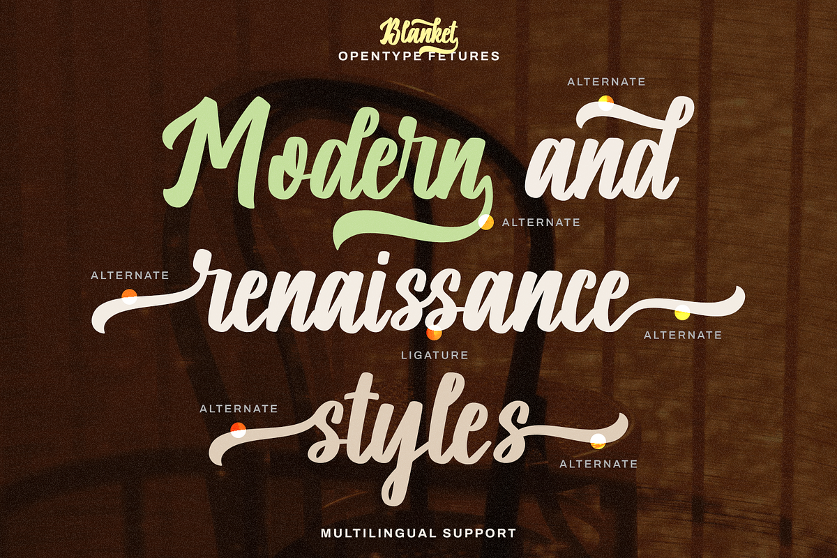 Blanket - Vintage Font, a Handwritten Font by Mozatype (Photo 10 of 10)