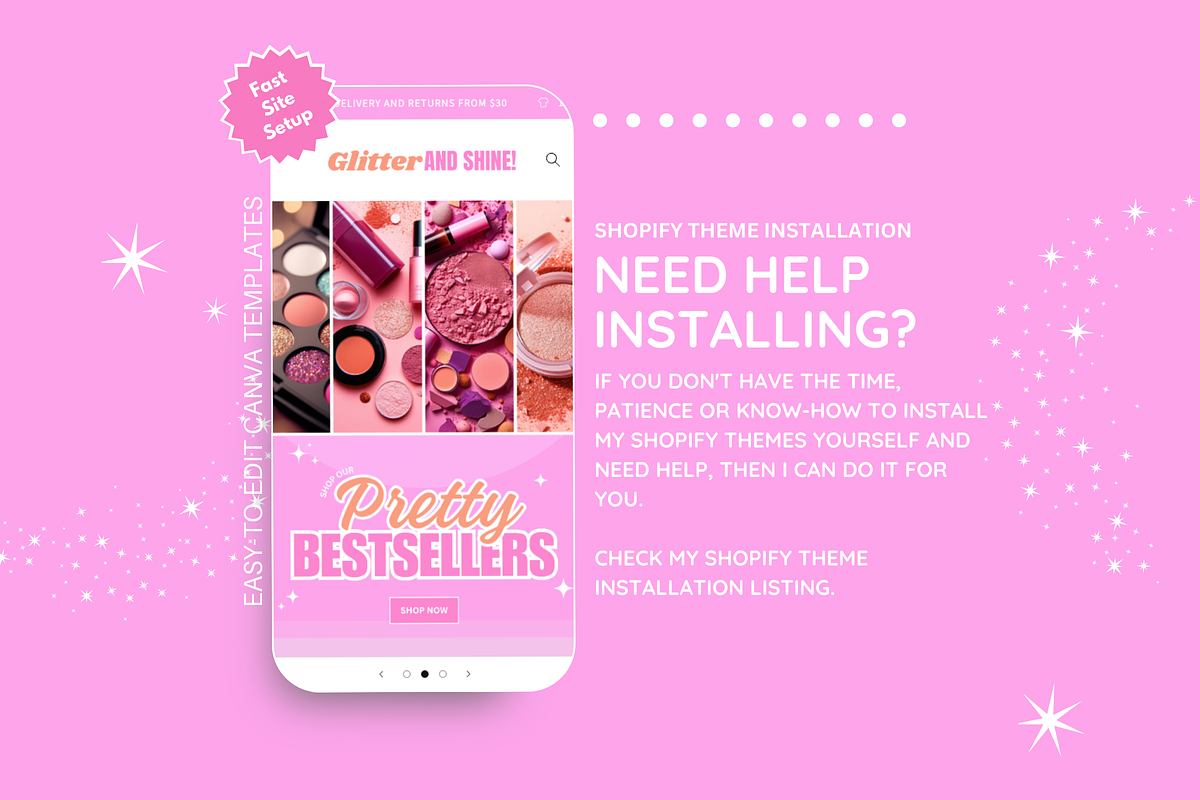 Makeup Shop Banner Templates, a Shopify Template by SunshineStudioBoutique (Photo 7 of 7)