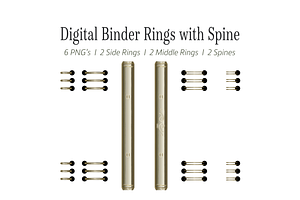 Realistic Notebook Binders & Spine