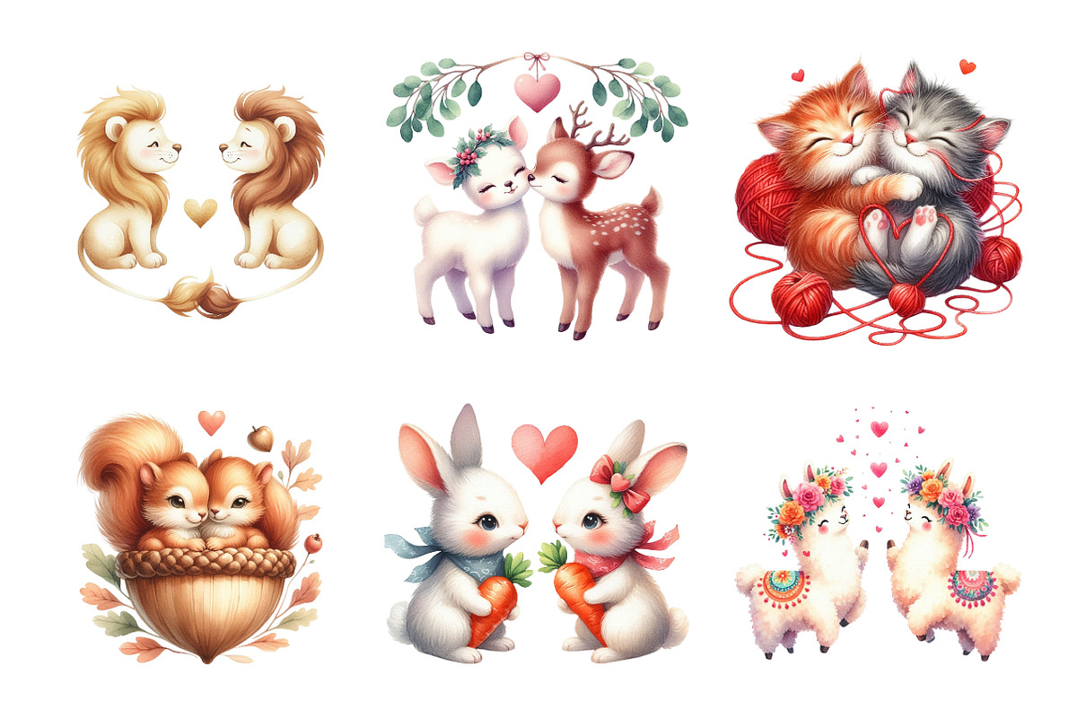 Valentine's Animal Couples, an Illustration by Design Market (Photo 4 of 5)