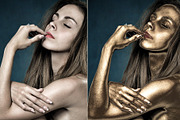Golden Skin Photoshop Action preview 2