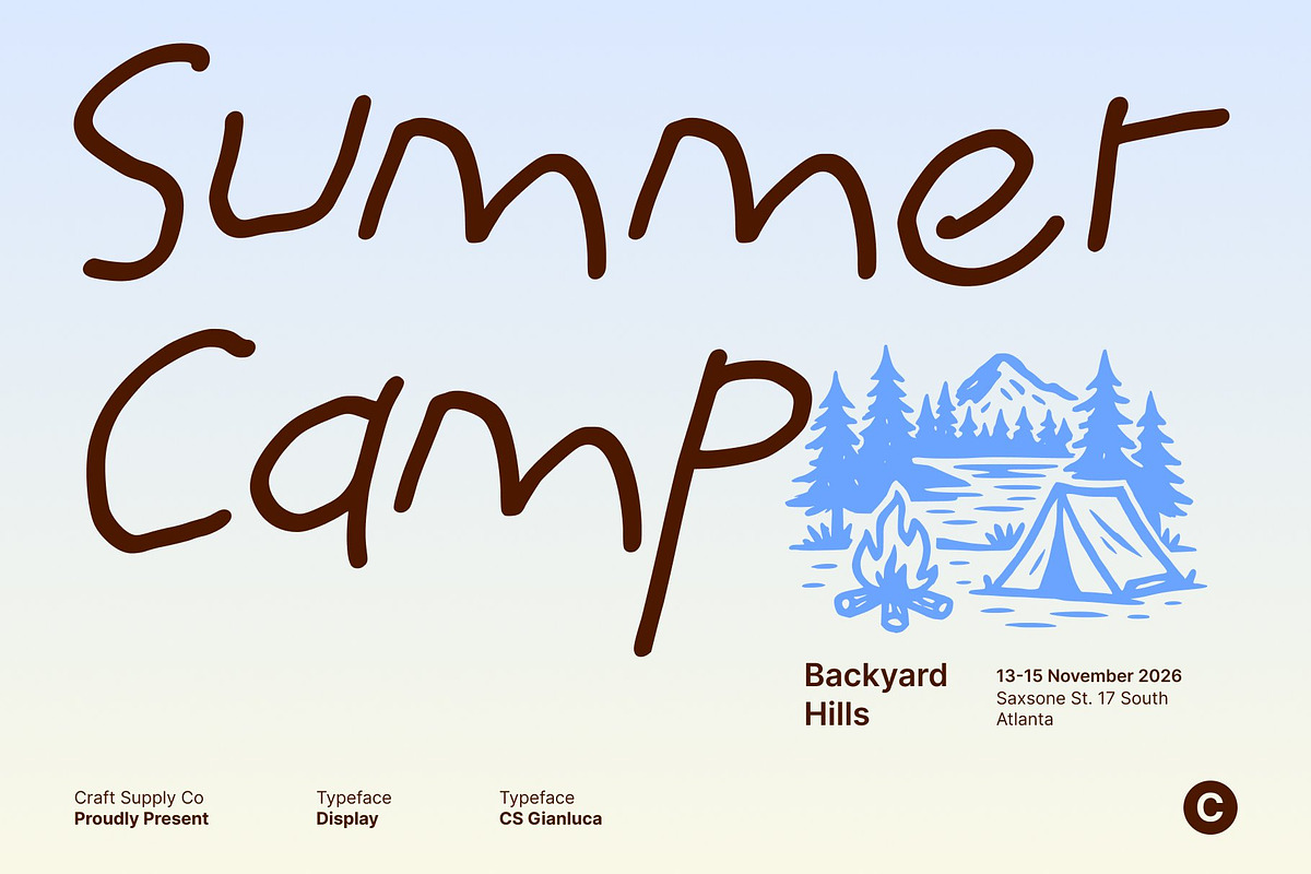 CS Gianluca – Messy Handwritten Font, a Handwritten Font by Craft Supply Co. (Photo 5 of 8)