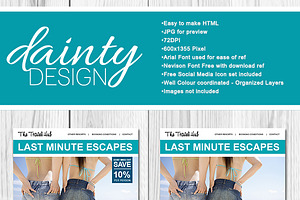 4 Email Newsletter Template Layouts