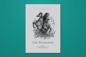 Elegant Hand Drawn Horses Flyer, a Flyer Template by ashenterprise