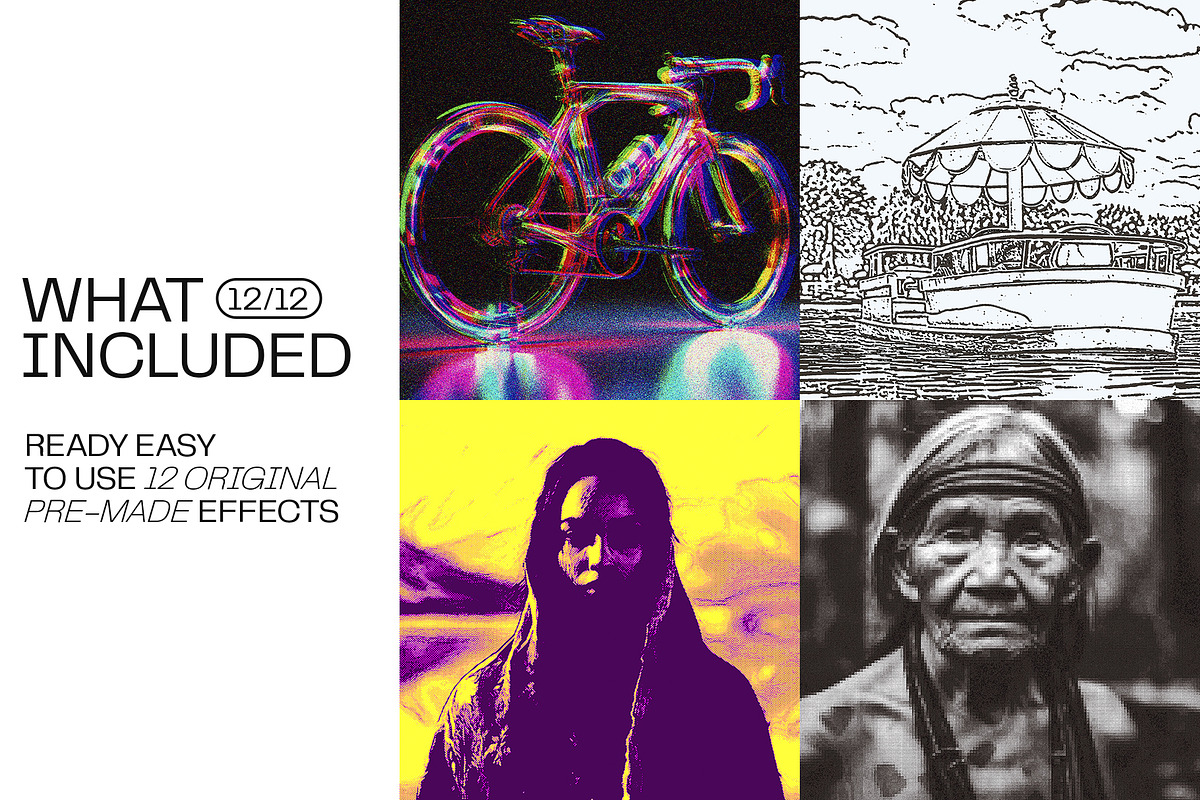 12 Photo Effect Templates, a Layer Style Add-On by iDoodle Studio (Photo 5 of 6)