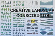 Creative landscape construction kit, an Object Illustration by Digithings (Thumbnail 2 of 10)