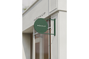 Sign & storefront logo mockup, an Advertising Mockup by Mockthethics. (Thumbnail 3 of 13)