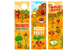 Rodeo Cowboy Party Characters