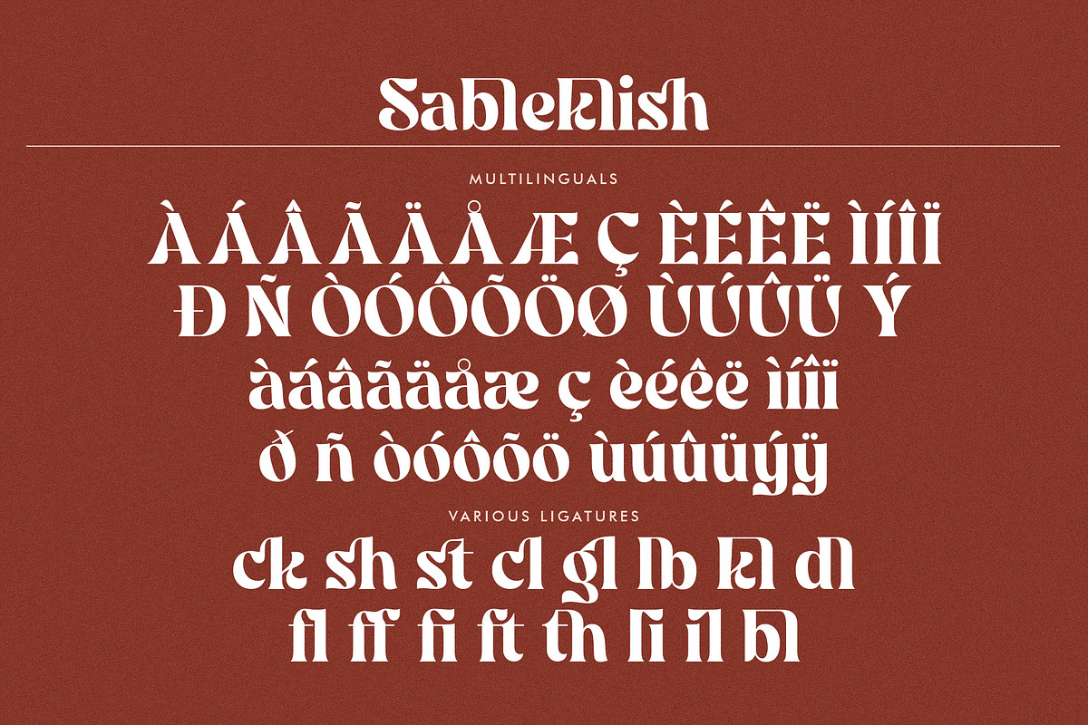 Sableklish - Unique Serif Display, a Serif Font by Mokatype Studio (Photo 9 of 10)