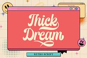 Thick Dream | Retro Script, a Handwritten Font by Lemonthe (Thumbnail 1 of 7)