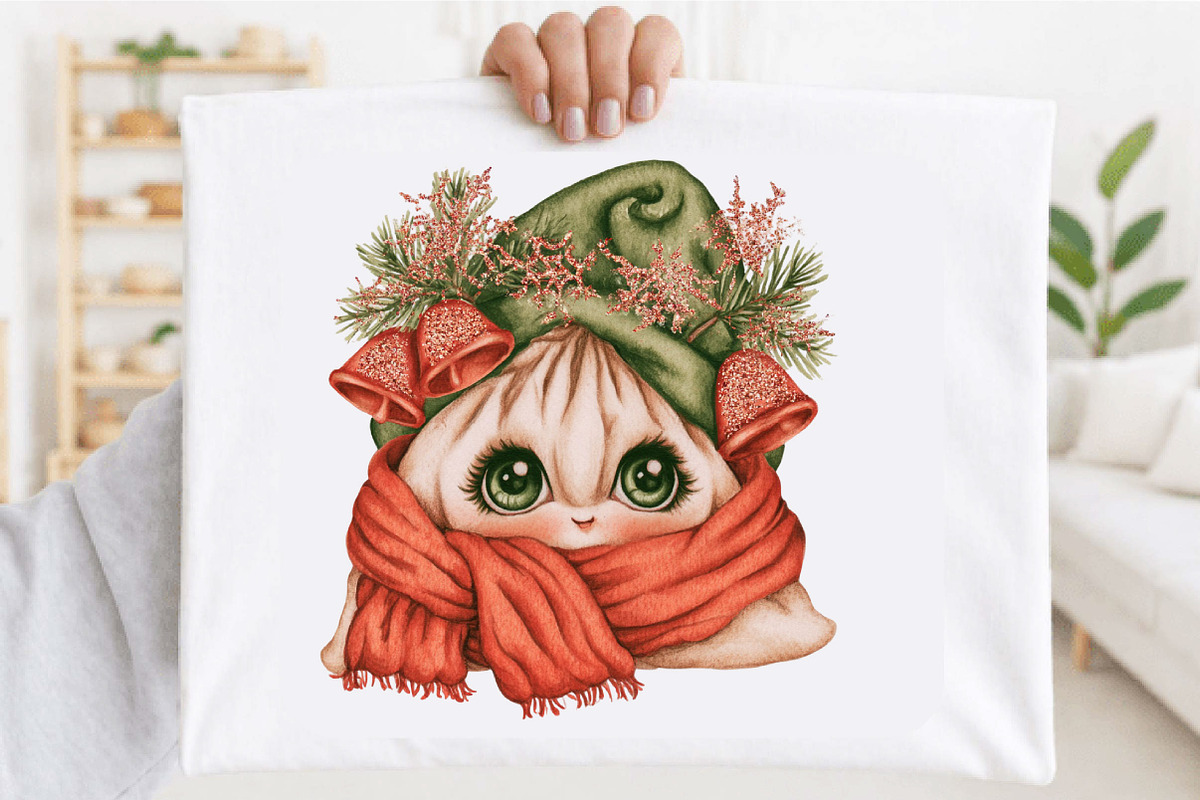 Cute Christmas Dumpling Clipart, a Seasonal Illustration by SVGArt (Photo 5 of 5)