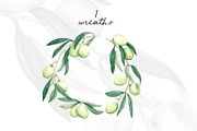 Watercolor Olive Branch Graphic Set, a Food Illustration by In the clouds (Thumbnail 4 of 7)