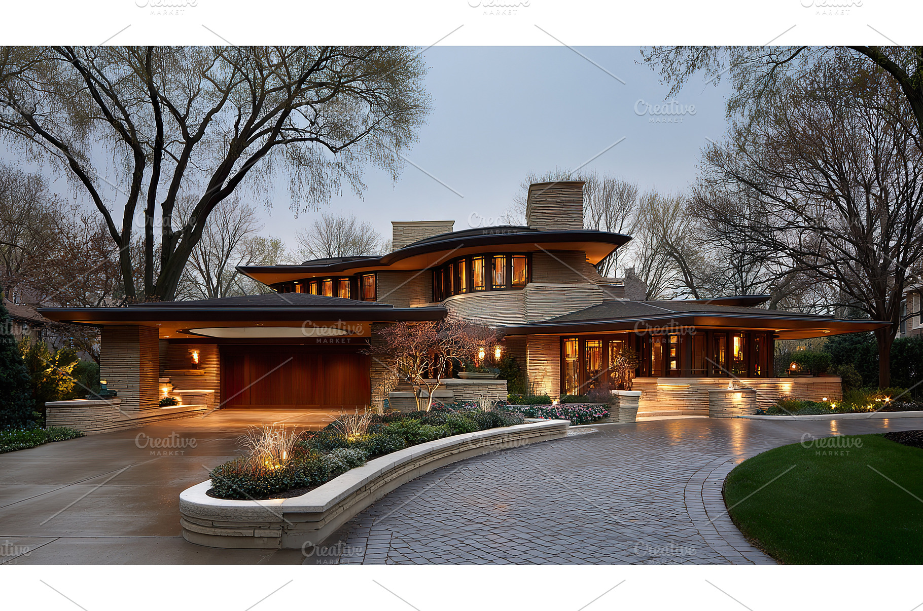 contemporary house with tiered, an Architecture Photo by Lermont51