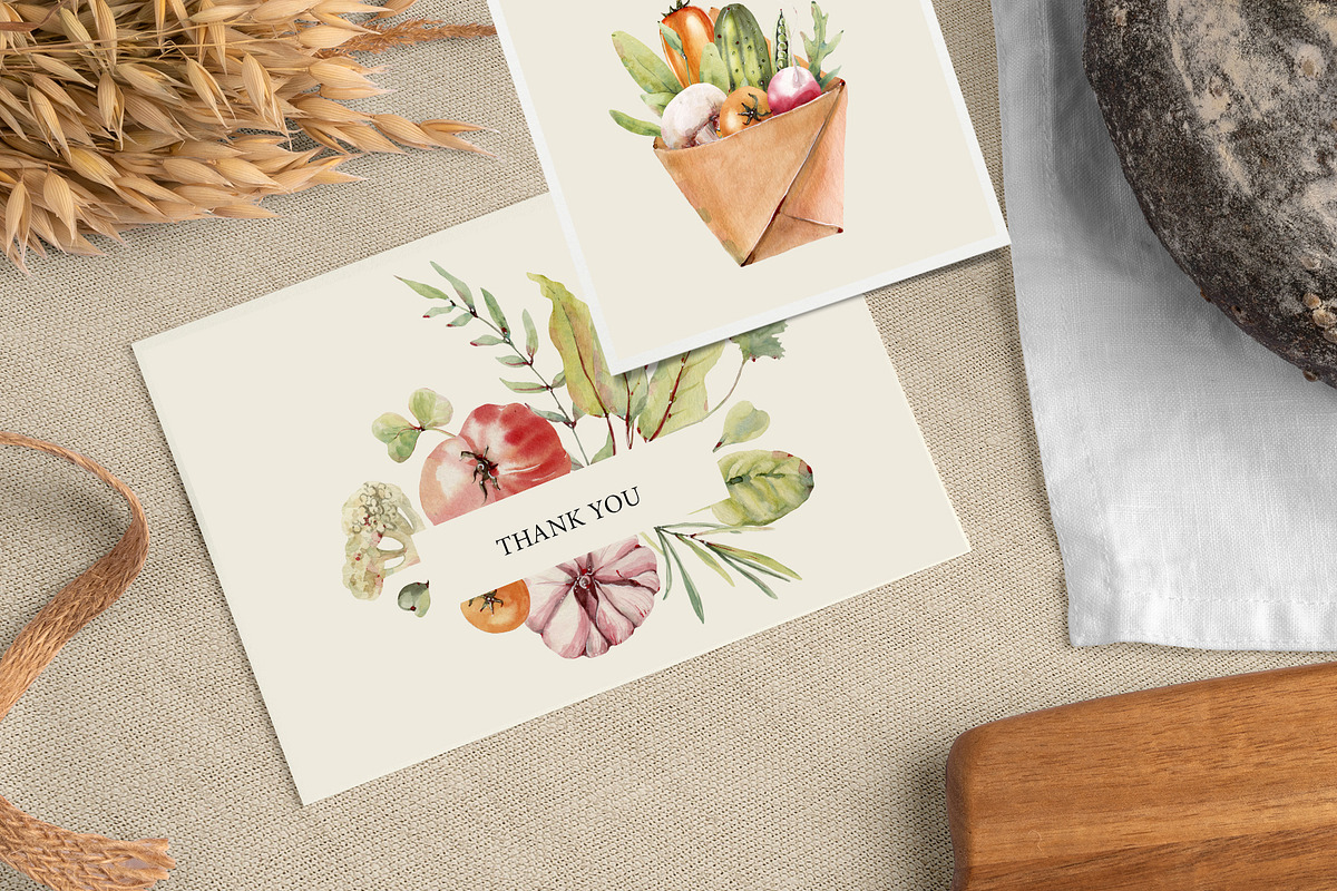 VEGAN DAY Watercolor set, a Food Illustration by Lemaris (Photo 10 of 10)