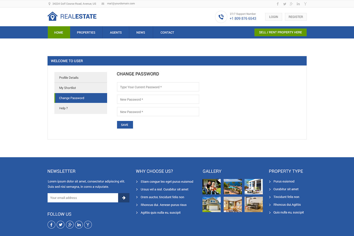 Real Estate PSD Website Template, a Landing Page Template by WebbyTemplates (Photo 13 of 20)
